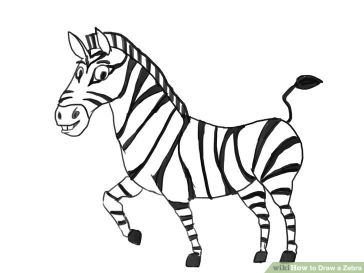 How to Draw a Zebra (with Pictures) - wikiHow