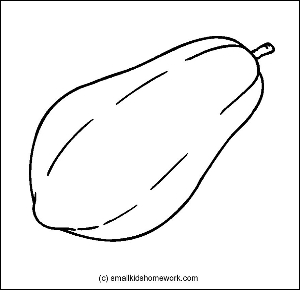 Guava - Outline and coloring pic.