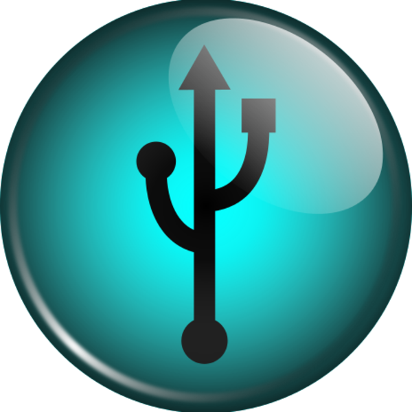 Glassy USB Symbol - vector Clip Art