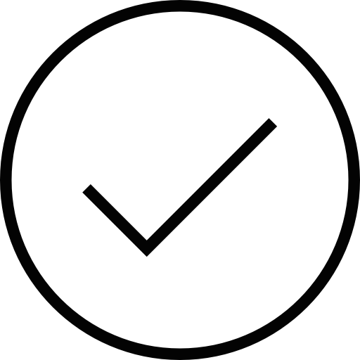 Tick inside a circle - Free signs icons
