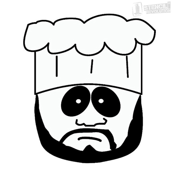 Chef South Park Stencils on Stencil Revolution