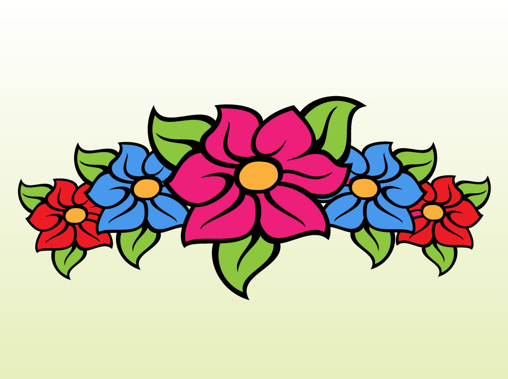Cartoon picture of flowers