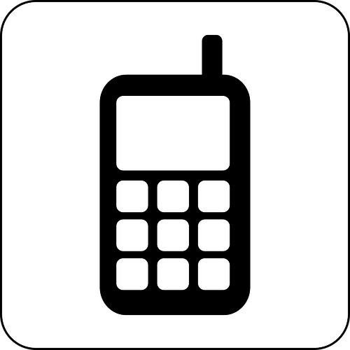 Vector image of fixed telephone symbol | Public domain vectors