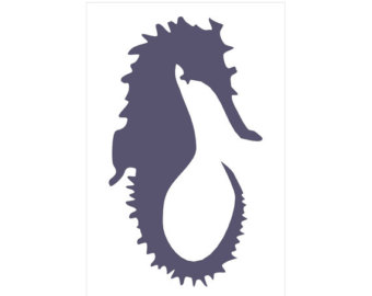 Seahorse stencil | Etsy