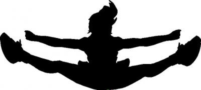 Free cheer sillohette clip art black and white cheerleader clip ...