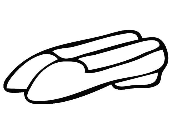 Vintage Ballerina Shoes Coloring Pages | Bulk Color