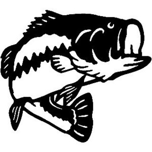Largemouth Bass Decal ST2010A Fishing Boat/Truck Window Sticker ...