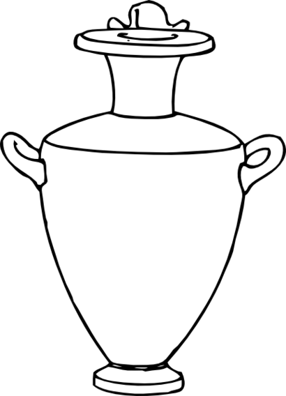Greek Vase Line Drawing Clipart - Free to use Clip Art Resource