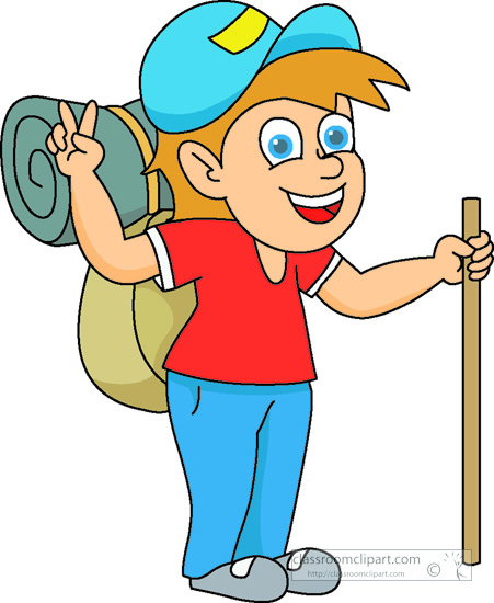 Hiking hikers clip art clipart image #25558