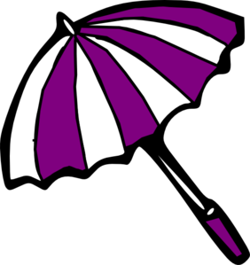 Purple umbrella clipart