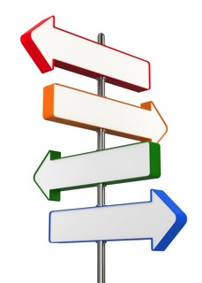 Confused direction arrow clipart