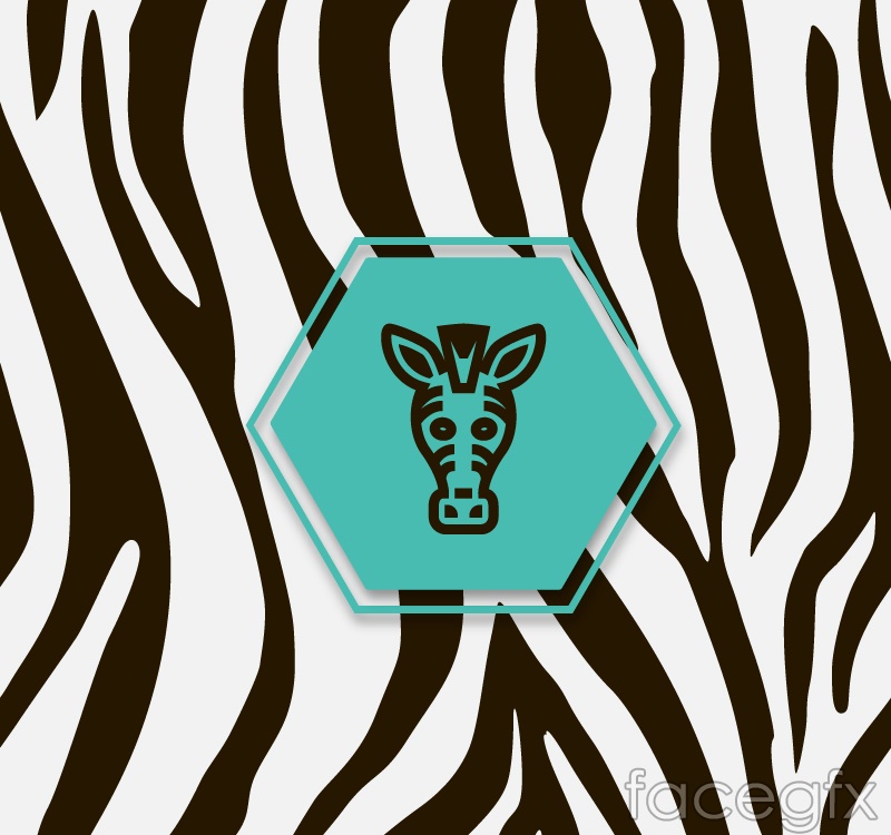 Zebra labels Zebra background vector | Free download