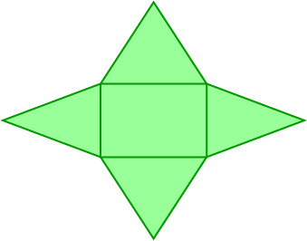 Best Photos of Square Pyramid Net Printable - Square Based Pyramid ...