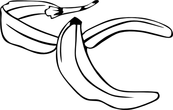 Banana Line Drawing Clipart - Free to use Clip Art Resource
