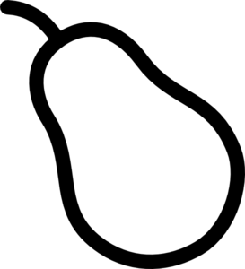 Pear Outline clip art - vector clip art online, royalty free ...