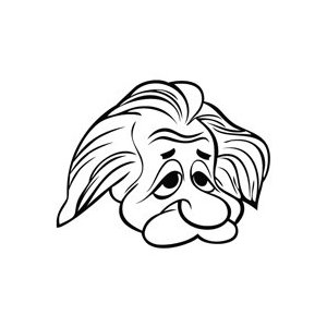 Albert Einstein Head - Cartoon Decal Vinyl Car Wall Laptop ...