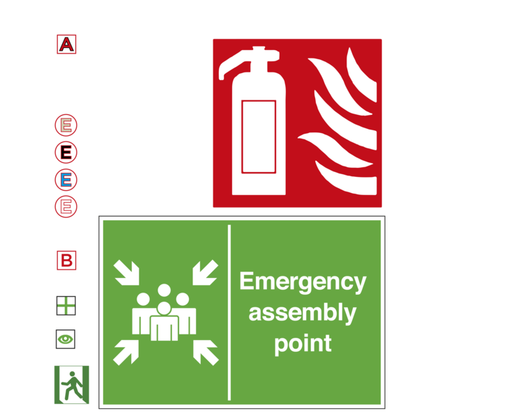 Emergency Fire Escape Symbol Vectors | Free Vector Art at Vecteezy!