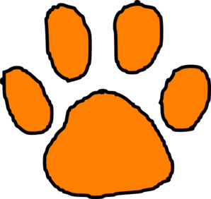 Tiger Face Cartoon Prints Paw Print Clip Art