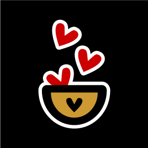 Heart Clipart - Red Hearts Flying from a Bowl with Black ...