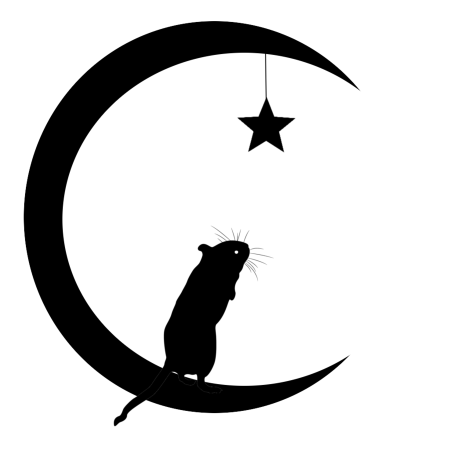 Mouse-Moon-Star silhouette