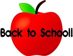 Back To School Clipart Image - Back To School Text With A Red ...