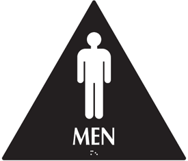 Mens Restroom Signs - California Code | Restroom Sign | Seton.