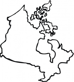 Map Of Canada coloring page | Super Coloring