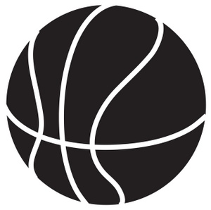 Basketball Clipart Image - clip art illustration of a black ...