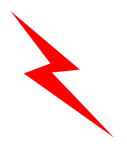 Red Lightening Bolt Clip Art Vector Online Royalty Free on ...