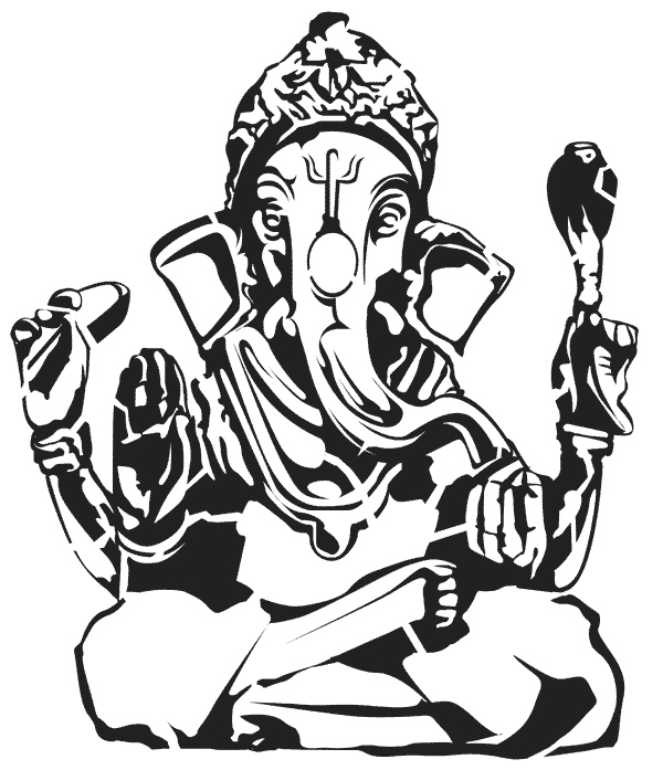 Shri Ganesh Coloring Book, Shri Ganesh Coloring Pages, Shri Ganesh ...
