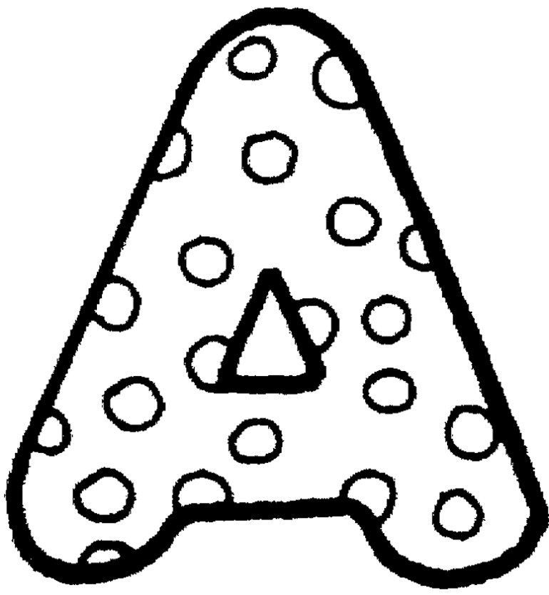 Letter A Clipart Black And White