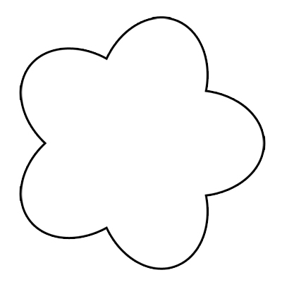 Simple rose clipart outline