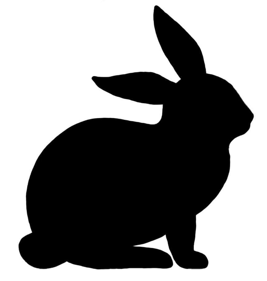 Free clipart rabbit silhouette