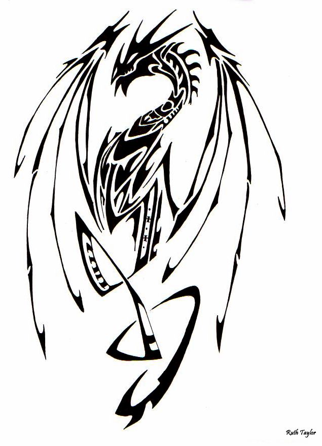 Tribal Dragon Tattoos | Dragon ...