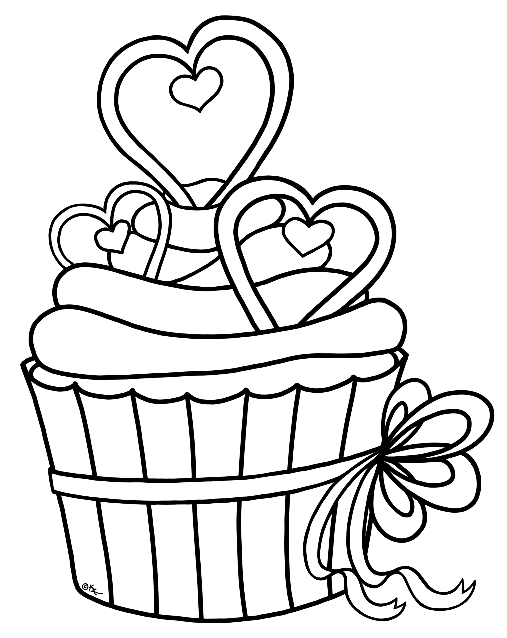 Cupcake Line Drawing