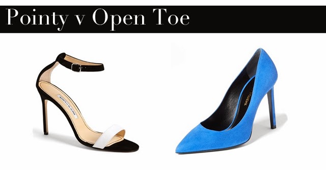 society grl: Open Toe vs Pointy Toe Pumps