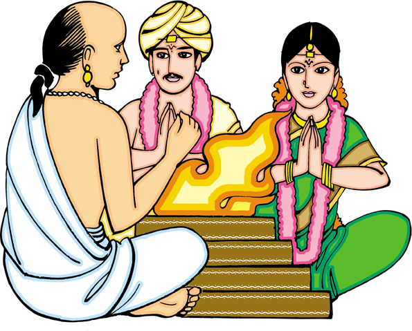 Indian wedding color clipart