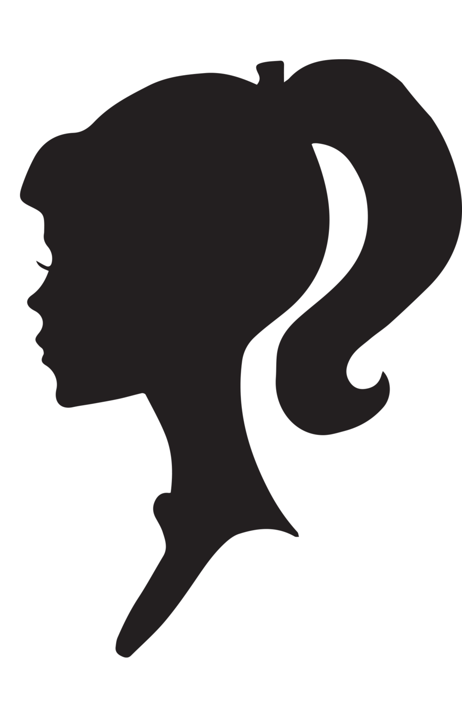 Side head profile clipart