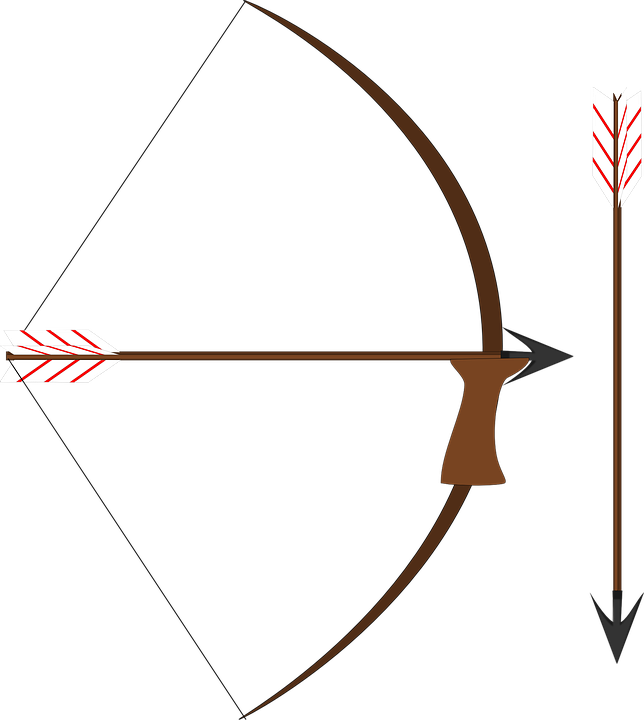 Medieval archery arrow clipart