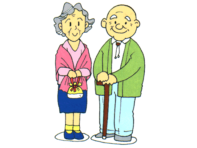Cartoon old people clipart