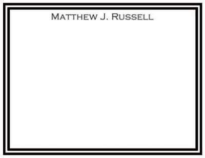 Personalized Stationery | Donovan Designs Double Border Flat ...
