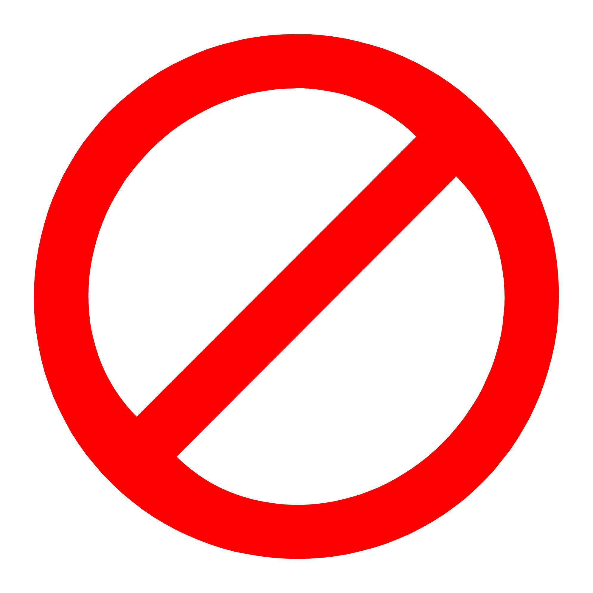 Circle With Slash Through It Clipart