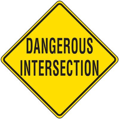 Reflective Warning Signs - Dangerous Intersection | Seton