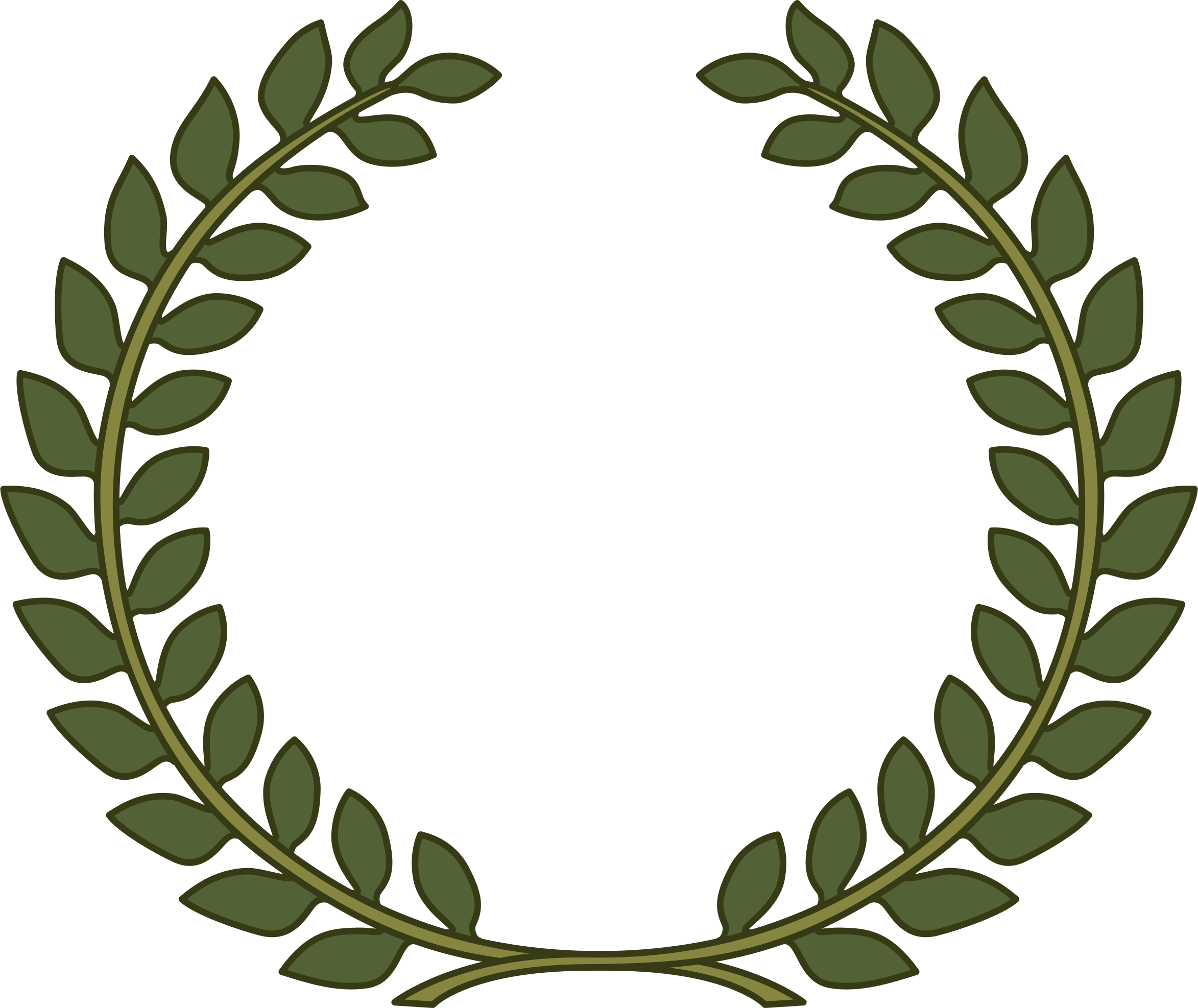 Leaf wreath png clipart