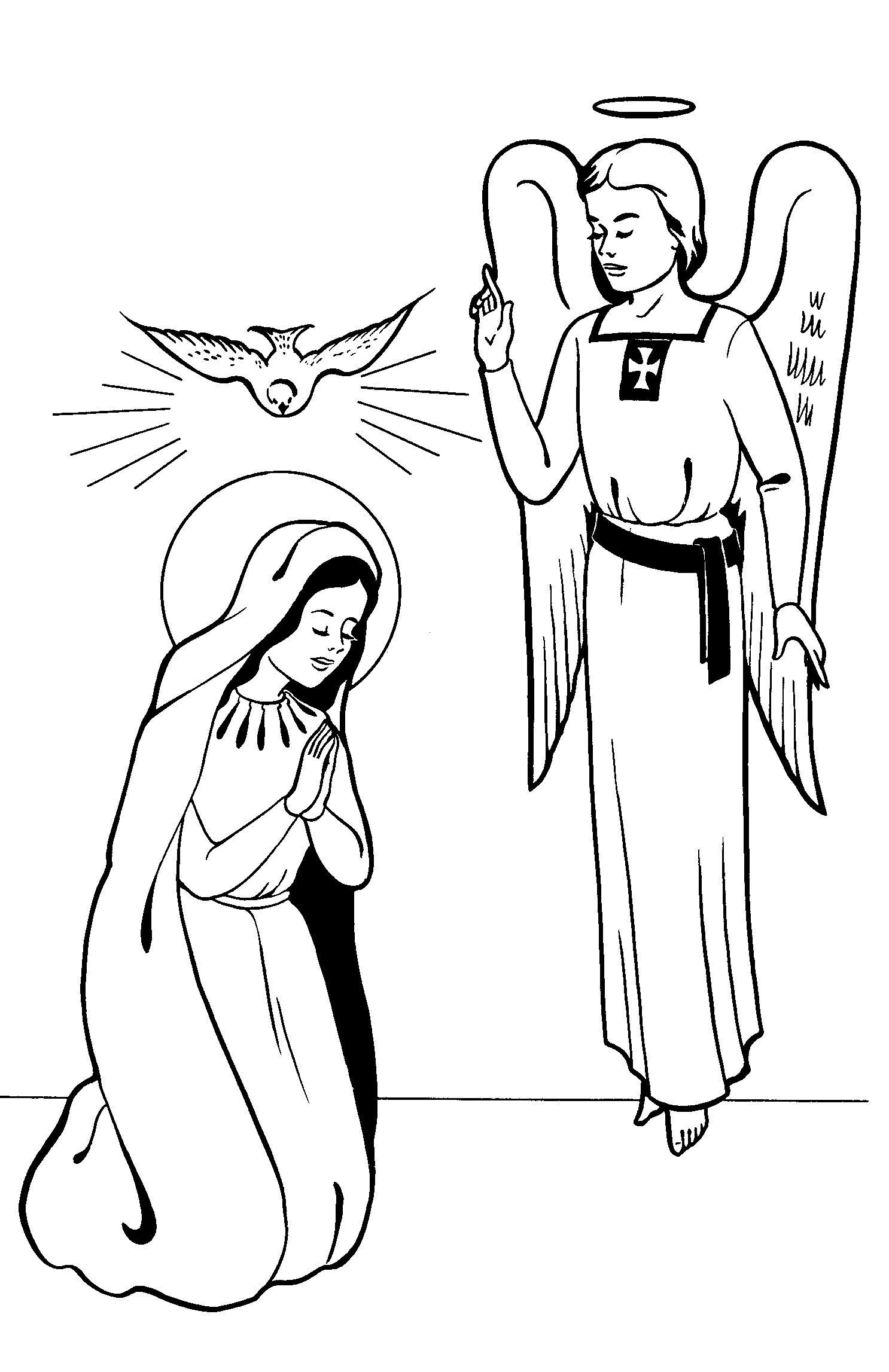 Annunciation Coloring Pages – Family in Feast and Feria