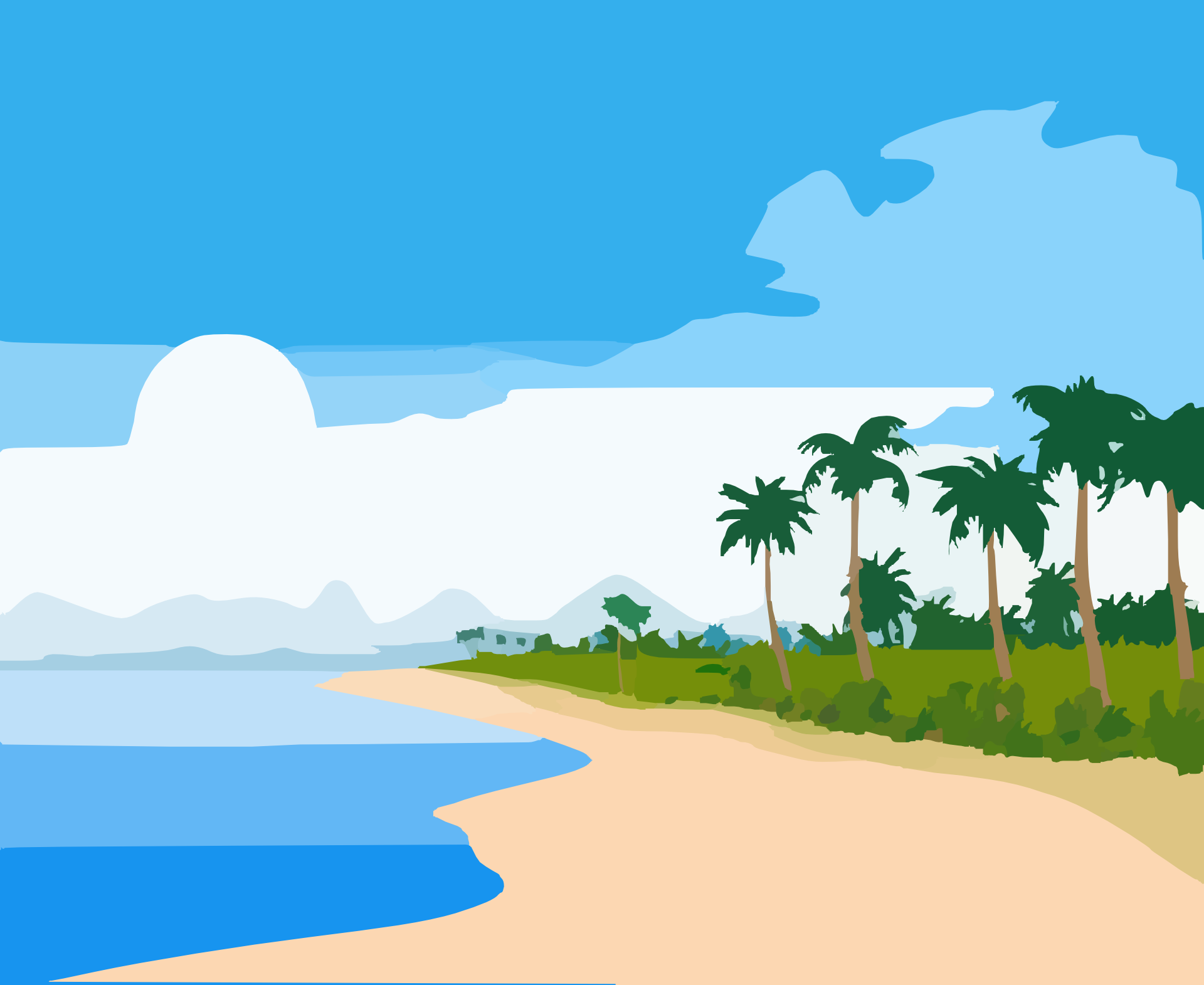 Beach island clipart