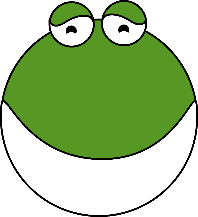 Cute frog head Clipart, vector clip art online, royalty free ...