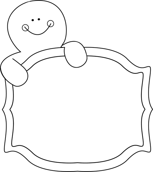 Gingerbread Outline Clipart