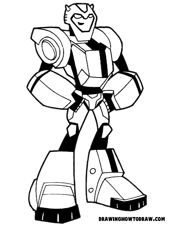 How to Draw BumbleBee from Transformers with Step by Step Drawing ...