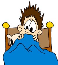 Scared kids clipart